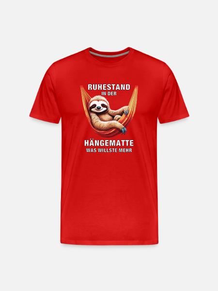 RETRAITE DANS LE HAMAC - T-shirt bio Premium Homme - rouge