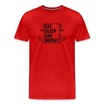 Segeln Segelsport Segelboot Segler - Männer Premium Bio T-Shirt - Rot - Vorne - Damien (186cm)