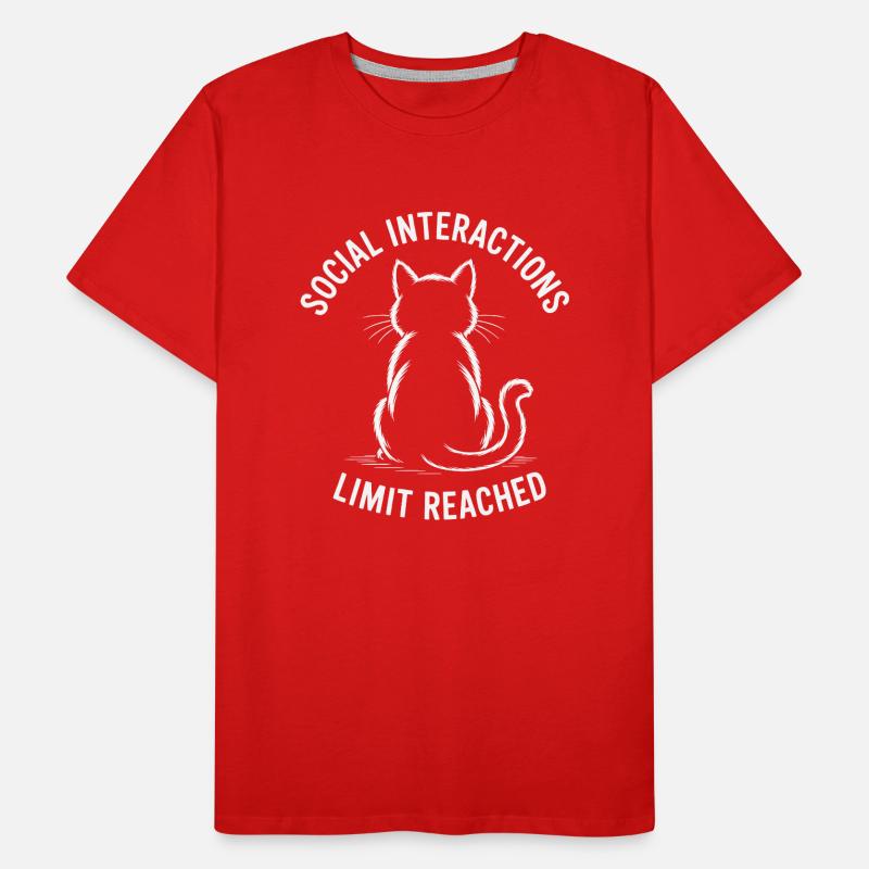Social Interactions Limit Reached Introvert Cat Men's Premium Organic T-Shirt