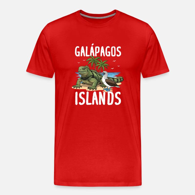 Galapagos Islands - Männer Premium Bio T-Shirt - Rot