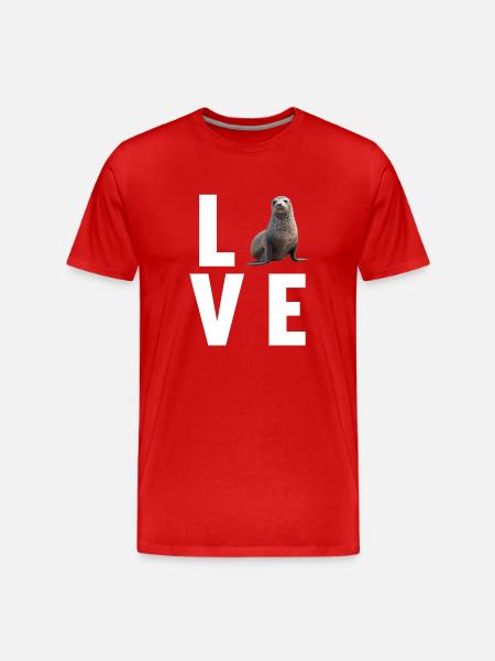Seals, Seal - Men's Premium Organic T-Shirt - red