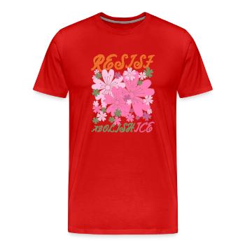 Abolition de la résistance de protestation rétro de l’ en vertu de - T-shirt bio Premium Homme - rouge - Devant - Damien (186cm)
