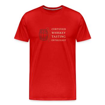 Whisky Lovers Tasting Club Bourbon Scotch - Men's Premium Organic T-Shirt - red - Front - Damien (186cm)