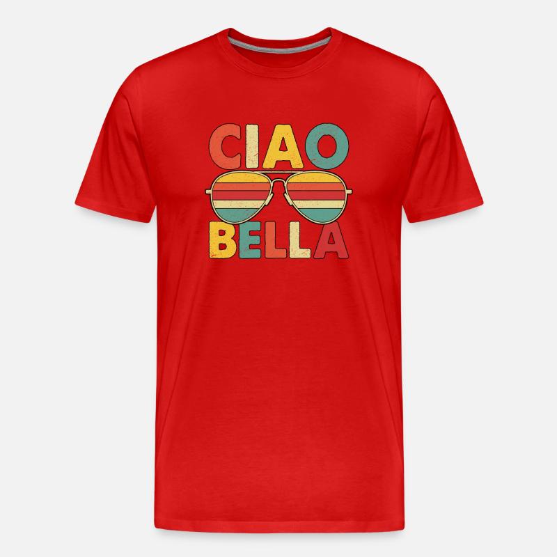 Ciao Bella - Männer Premium Bio T-Shirt - Rot