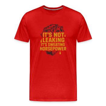 Mécanique diesel Mécanique fière - T-shirt bio Premium Homme - rouge - Devant - Damien (186cm)