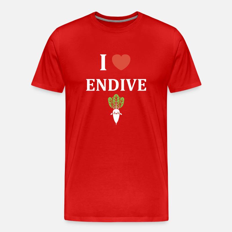 Endive - Männer Premium Bio T-Shirt - Rot