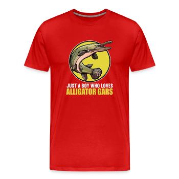 Alligator Pike Alligator Pike - T-shirt bio Premium Homme - rouge - Devant - Damien (186cm)