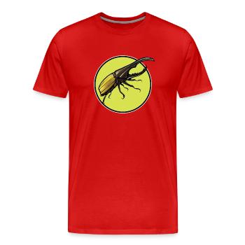 Hercule coléoptère - T-shirt bio Premium Homme - rouge - Devant - Damien (186cm)
