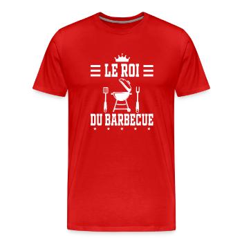 barbecue le roi du barbecue bbq - T-shirt bio Premium Homme - rouge - Devant - Damien (186cm)