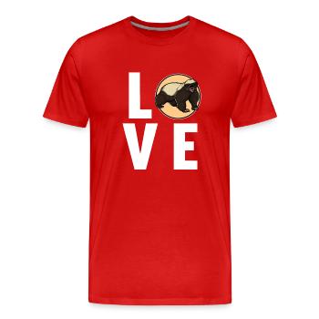 Honey Badger Honigsdachs - Men's Premium Organic T-Shirt - red - Front - Damien (186cm)