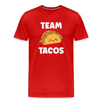 Tacos - Männer Premium Bio T-Shirt - Rot - Vorne - Damien (186cm)