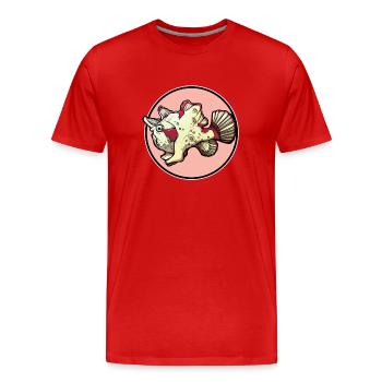Poisson-grenouille Anglerfisch - T-shirt bio Premium Homme - rouge - Devant - Damien (186cm)