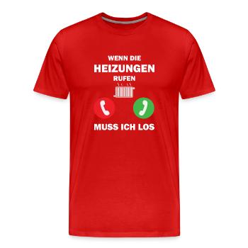 Heizungsbauer Heizungsbau Klempner Installateur - Männer Premium Bio T-Shirt - Rot - Vorne - Damien (186cm)