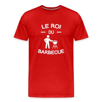 bbq le roi du barbecue humour - T-shirt bio Premium Homme - rouge - Devant - Damien (186cm)