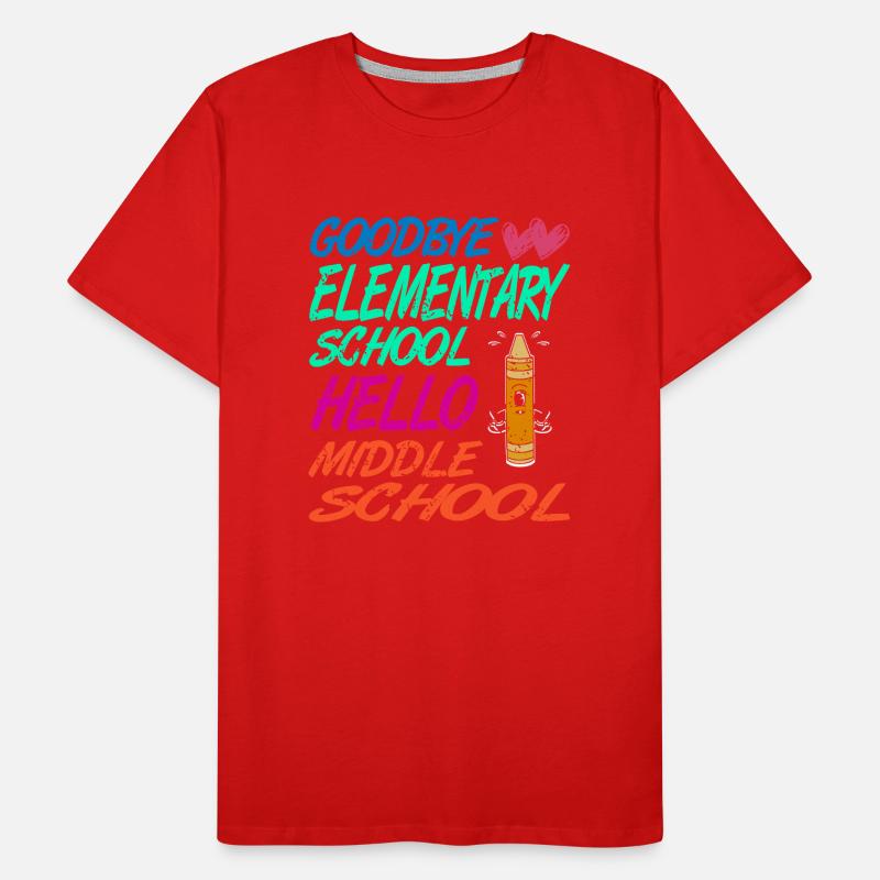 Goodbye Elementary Hello Middle School Journey Men's Premium Organic T-Shirt
