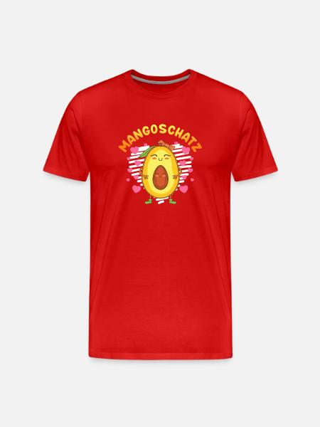Werdende Mutter MANGOSCHATZ Lustiges - Männer Premium Bio T-Shirt - Rot