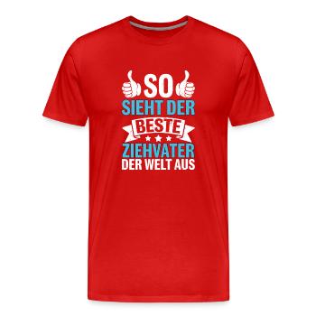 This is what the best foster father in the world looks like - Men's Premium Organic T-Shirt - red - Front - Damien (186cm)