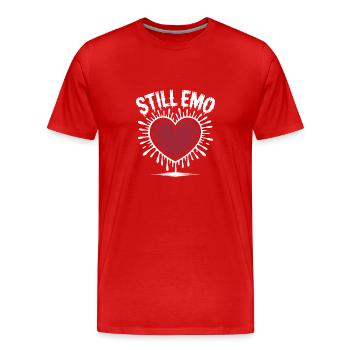 Toujours emo ! Esthétique alternative gothique emo - T-shirt bio Premium Homme - rouge - Devant - Damien (186cm)