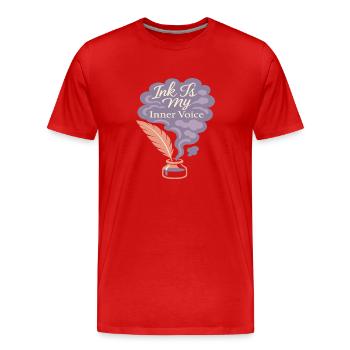 Gratitude Practice Journal Lover Emotional - Men's Premium Organic T-Shirt - red - Front - Damien (186cm)
