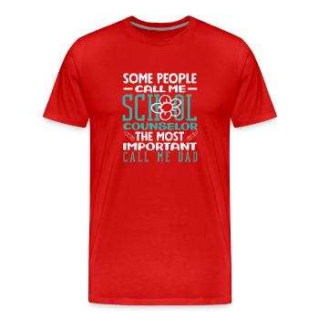 Manche Nennen Mich Schulberater Papa - Männer Premium Bio T-Shirt - Rot - Vorne - Damien (186cm)