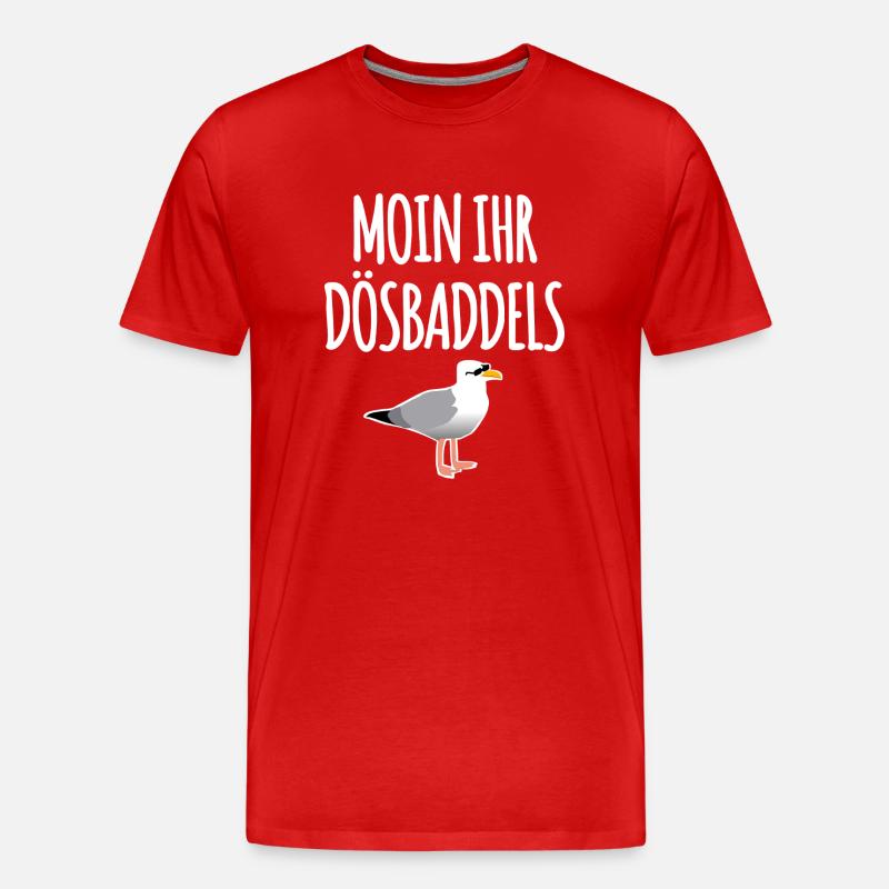 Moin Ihr Dösbaddels - Männer Premium Bio T-Shirt - Rot