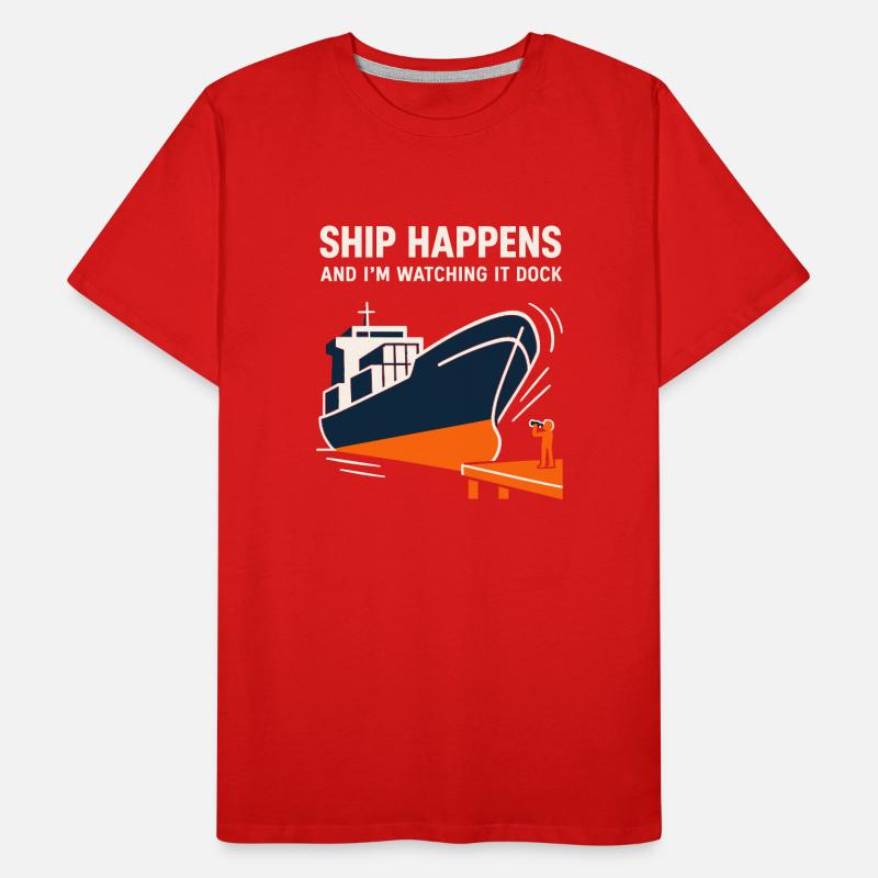 Ship vision device Container ship Cargo ship Men's Premium Organic T-Shirt