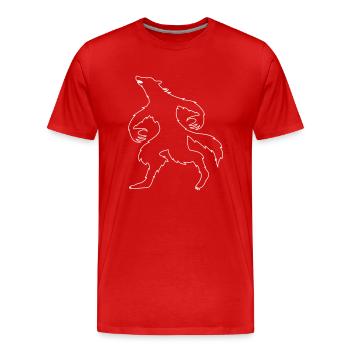 loup-garou - T-shirt bio Premium Homme - rouge - Devant - Damien (186cm)
