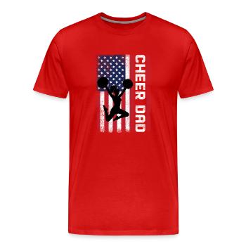 Cheer Dad - Men's Premium Organic T-Shirt - red - Front - Damien (186cm)