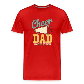 Cheer Dad - Men's Premium Organic T-Shirt - red - Front - Damien (186cm)