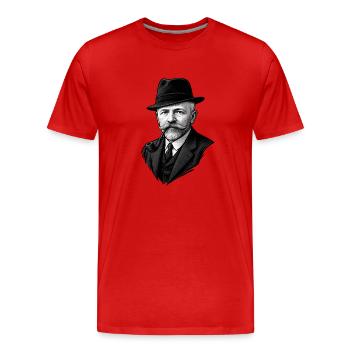 Anton Guenther Erzgebirge - Männer Premium Bio T-Shirt - Rot - Vorne - Damien (186cm)