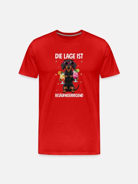 Die Lage Ist Besäufniserregend - Männer Premium Bio T-Shirt - Rot
