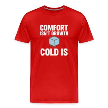 Cold showers Mental hardness Cold exposure - Men's Premium Organic T-Shirt - red - Front - Damien (186cm)