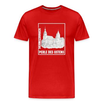 Schwarzenberg Perle - Männer Premium Bio T-Shirt - Rot - Vorne - Damien (186cm)