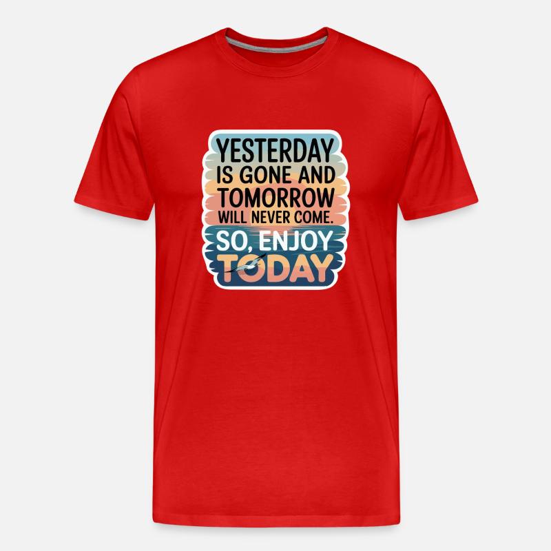 WEG UND MORGEN - Männer Premium Bio T-Shirt - Rot