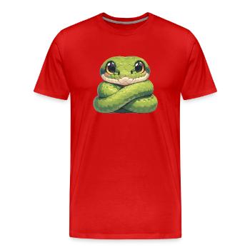 Serpents Serpent - T-shirt bio Premium Homme - rouge - Devant - Damien (186cm)