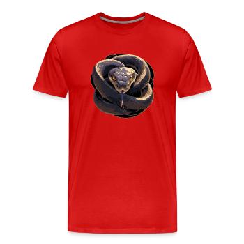 Serpents Serpent - T-shirt bio Premium Homme - rouge - Devant - Damien (186cm)