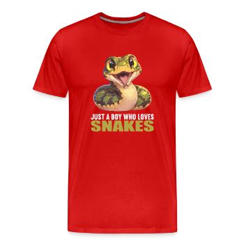 Serpents Serpent - T-shirt bio Premium Homme - rouge - Devant - Damien (186cm)