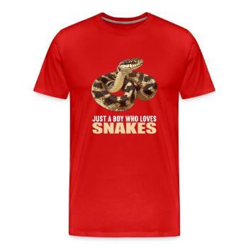 Serpents Serpent - T-shirt bio Premium Homme - rouge - Devant - Damien (186cm)