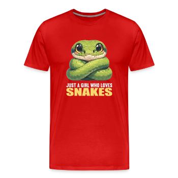 Serpents Serpent - T-shirt bio Premium Homme - rouge - Devant - Damien (186cm)