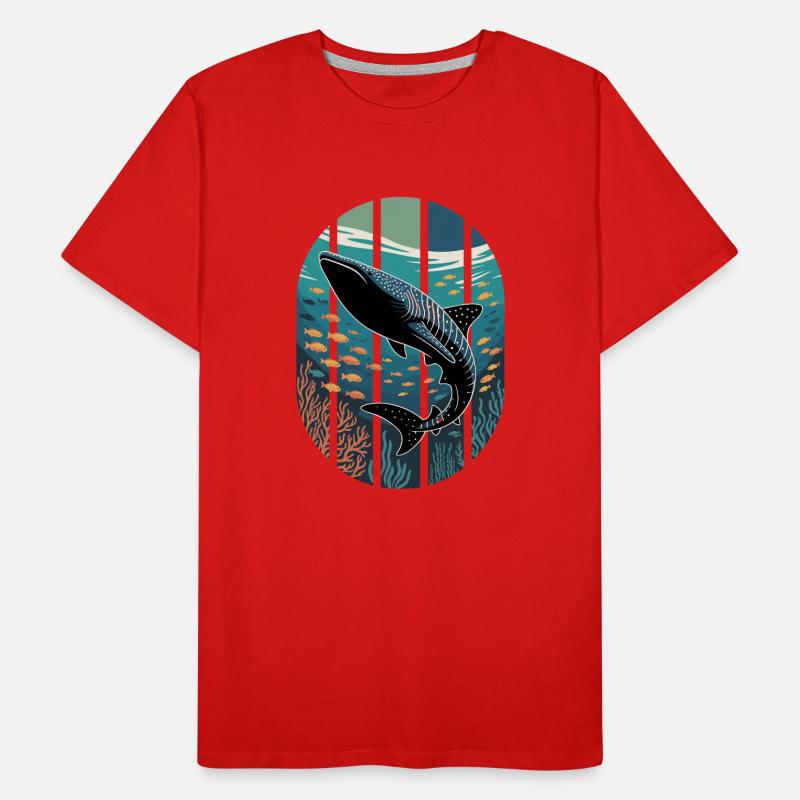 Requin baleine Requin Créatures de la mer Mer T-shirt bio Premium Homme