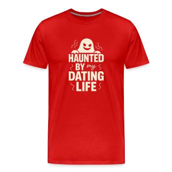 Geisterhafte Trennungs-humor-dating-fehler-single - Männer Premium Bio T-Shirt - Rot - Vorne - Damien (186cm)