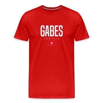 Gabes Tunesien - Männer Premium Bio T-Shirt - Rot - Vorne - Damien (186cm)