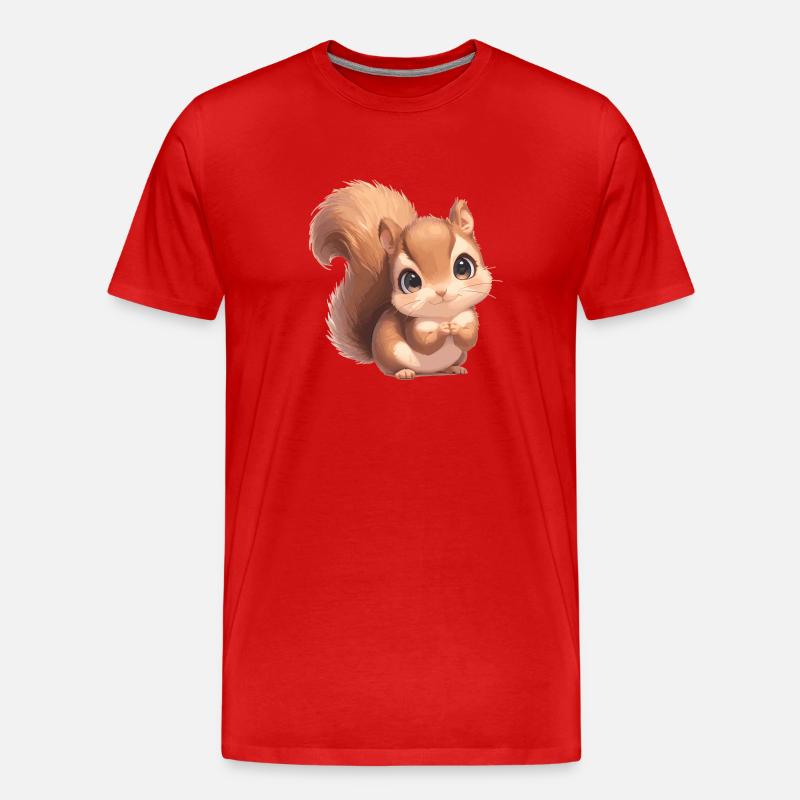 Eichhörnchen - Männer Premium Bio T-Shirt - Rot