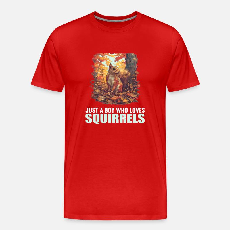 Eichhörnchen - Männer Premium Bio T-Shirt - Rot