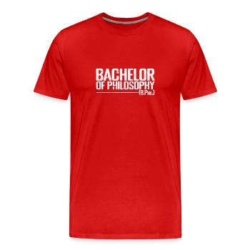 Baccalauréat en philosophie (B.Phil.) - T-shirt bio Premium Homme - rouge - Devant - Damien (186cm)