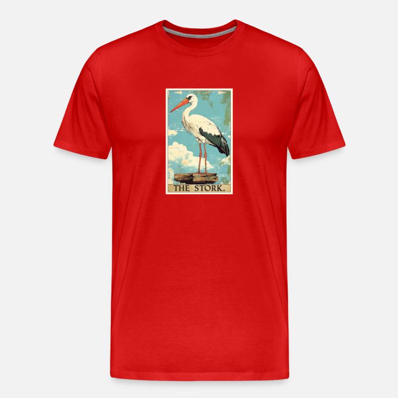 Störche Storch - Männer Premium Bio T-Shirt - Rot