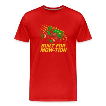 Tondeuse à gazon Tondeuse à gazon Racing Tondeuse à gazon de course - T-shirt bio Premium Homme - rouge - Devant - Damien (186cm)