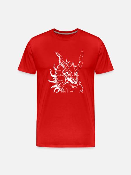Epischer Drache - Männer Premium Bio T-Shirt - Rot