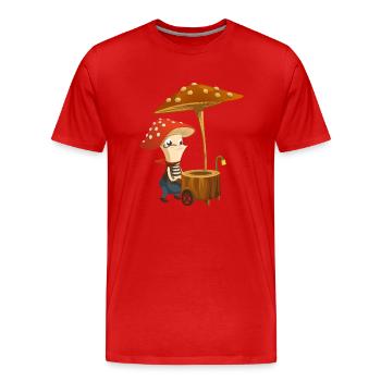 champignons champignons vegetables131 veggie veggie champignons - T-shirt bio Premium Homme - rouge - Devant - Damien (186cm)