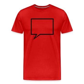 droit bulle - T-shirt bio Premium Homme - rouge - Devant - Damien (186cm)
